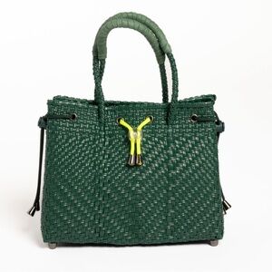 The All the Things Club bag, green, handwoven recycled PET/ leather. Brand new!